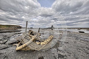 Black Nab and shipwreck at Whitby