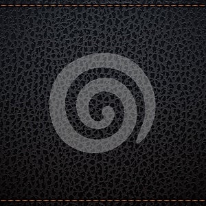 Black natural leather texture