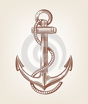 Black Nautical Anchor