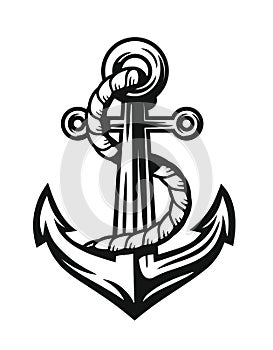 Black Nautical Anchor