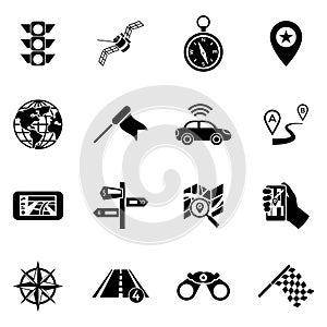 Black Navigation Icon Set