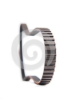 Black new timing belt for gasoline engine