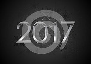 Black New Year 2017 abstract vector background