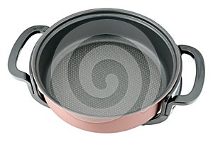 A black nonstick on a white background