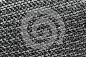 Black nylon mesh texture background.