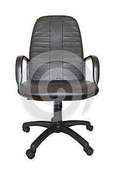 Black office chair isolated