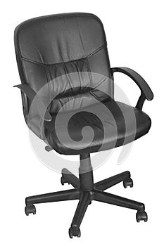 Black office chair with wheels