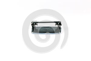 Black Office Paper Metal Stationary Hole Puncher isolated on white background