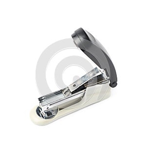 Black office stapler isolated