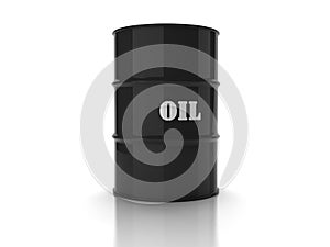 Black oil barrel photo