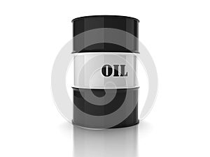 Black oil barrel with mark photo