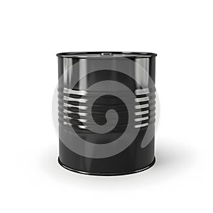 Black oil barrel, steel can