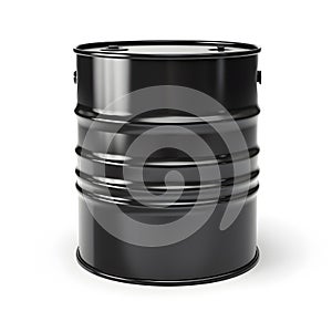 Black oil barrel, steel can