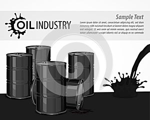 Black oil industrial poster