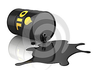 Black oil spill 3d illustration