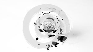 Black oil spilling on White Rose