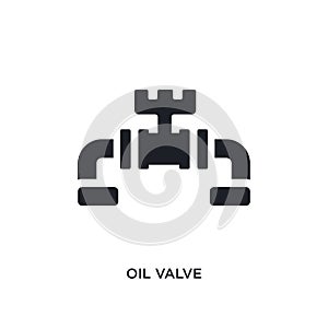 black oil valve isolated vector icon. simple element illustration from industry concept vector icons. oil valve editable logo