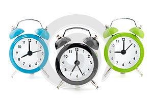 Black old style alarm clock