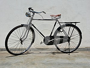Black old vintage bicycle