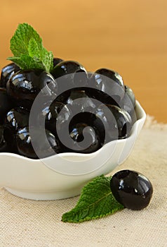 Black olives close up