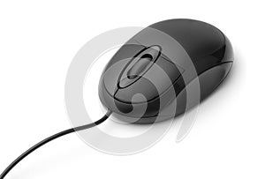 Black optical computer mouse