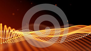 Black and orange abstract fantasy technology background.