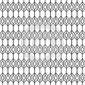 Black Ornaments Aztecs on White Pattern Texture
