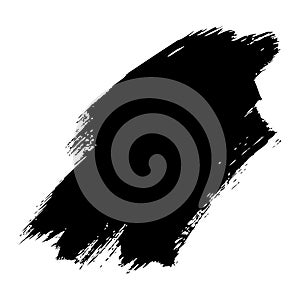 Free hand brush stroke black vector icon. Hand drawn grunge style isolated element