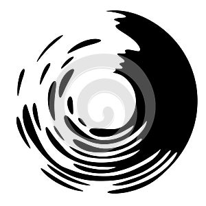 Black Paint Ink Splatter Spill