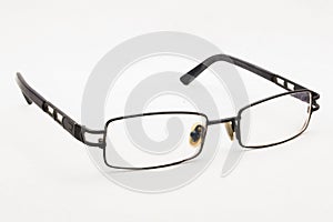 Black Pair of Glassess, Isolated on White Background