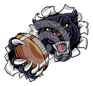 Black Panther American Football Mascot