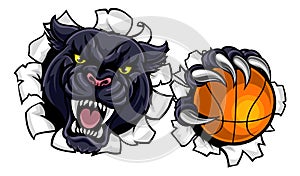 Black Panther Basketball Mascot