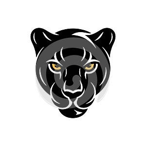 Black Panther Head Logo Vector Illustration