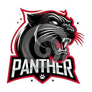 Black panther mascot logo vector
