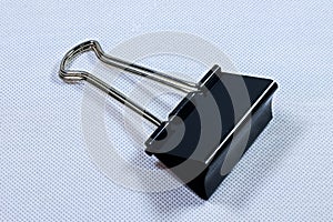 Black Paper clip isolated on white background