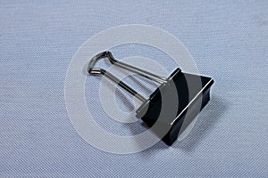 Black Paper clip isolated on white background