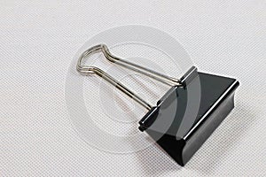 Black Paper clip isolated on white background