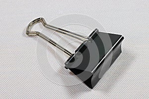 Black Paper clip isolated on white background