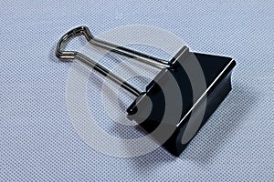 Black Paper clip isolated on white background
