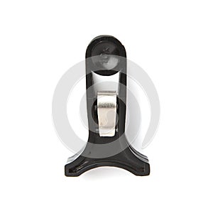 Black Paper clip isolated on white