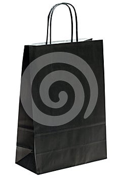 Black paper shopping bag