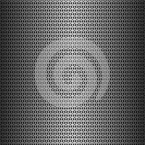 Black parallelogram pattern design in metallic background.