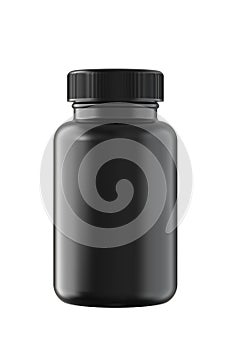 Black Pastic Bottle for Pills.