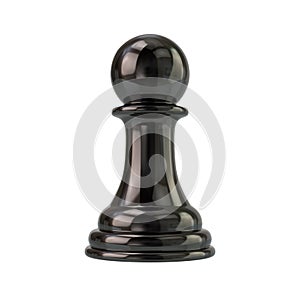 Black pawn 3d illustration