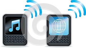 Black pda or mobile phone