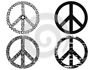 Black peace symbol photo