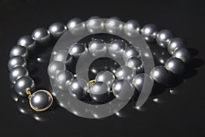 Black pearls necklace