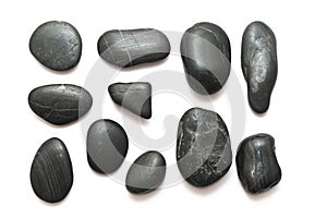 Black pebble stones