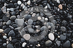 Black pebble stones