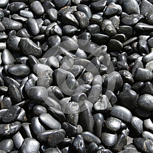 Black pebbles background